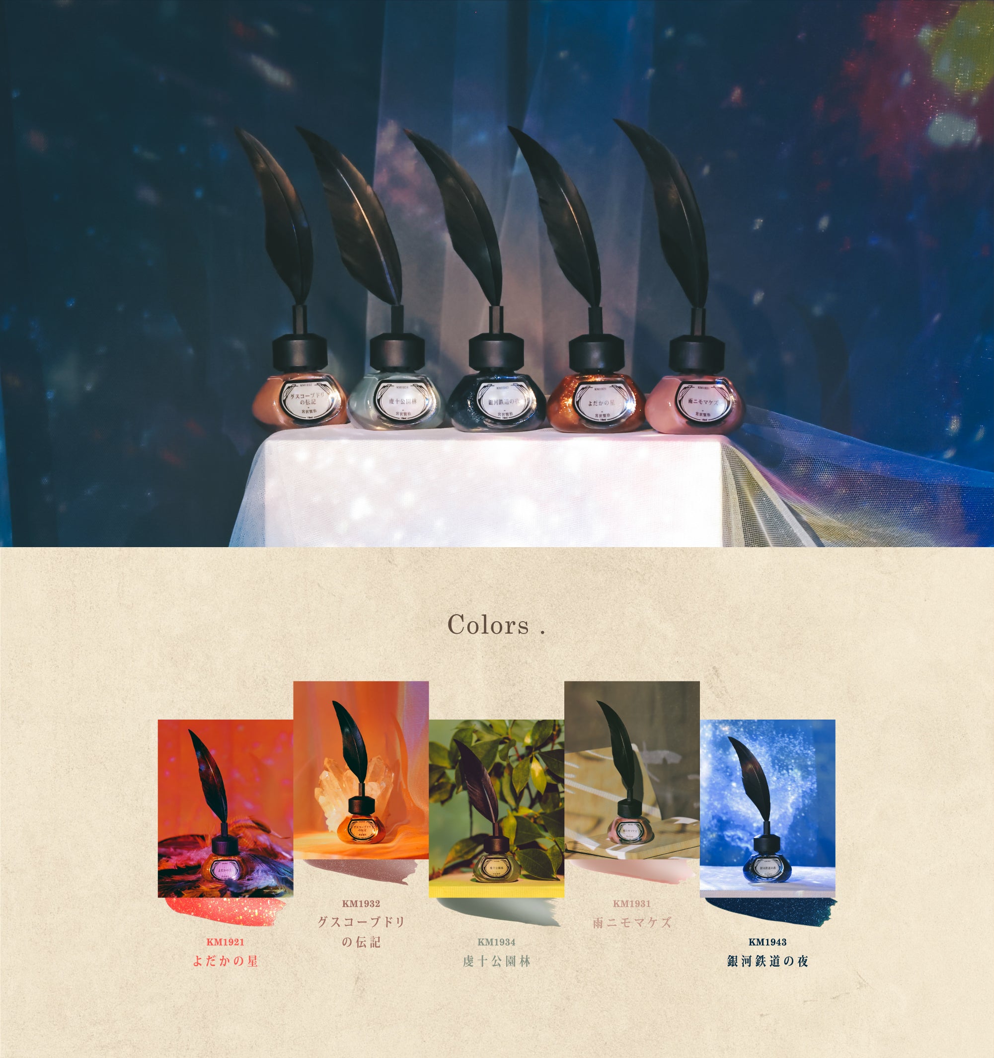 宮沢賢治の物語を、ネイル瓶に詰め込む。