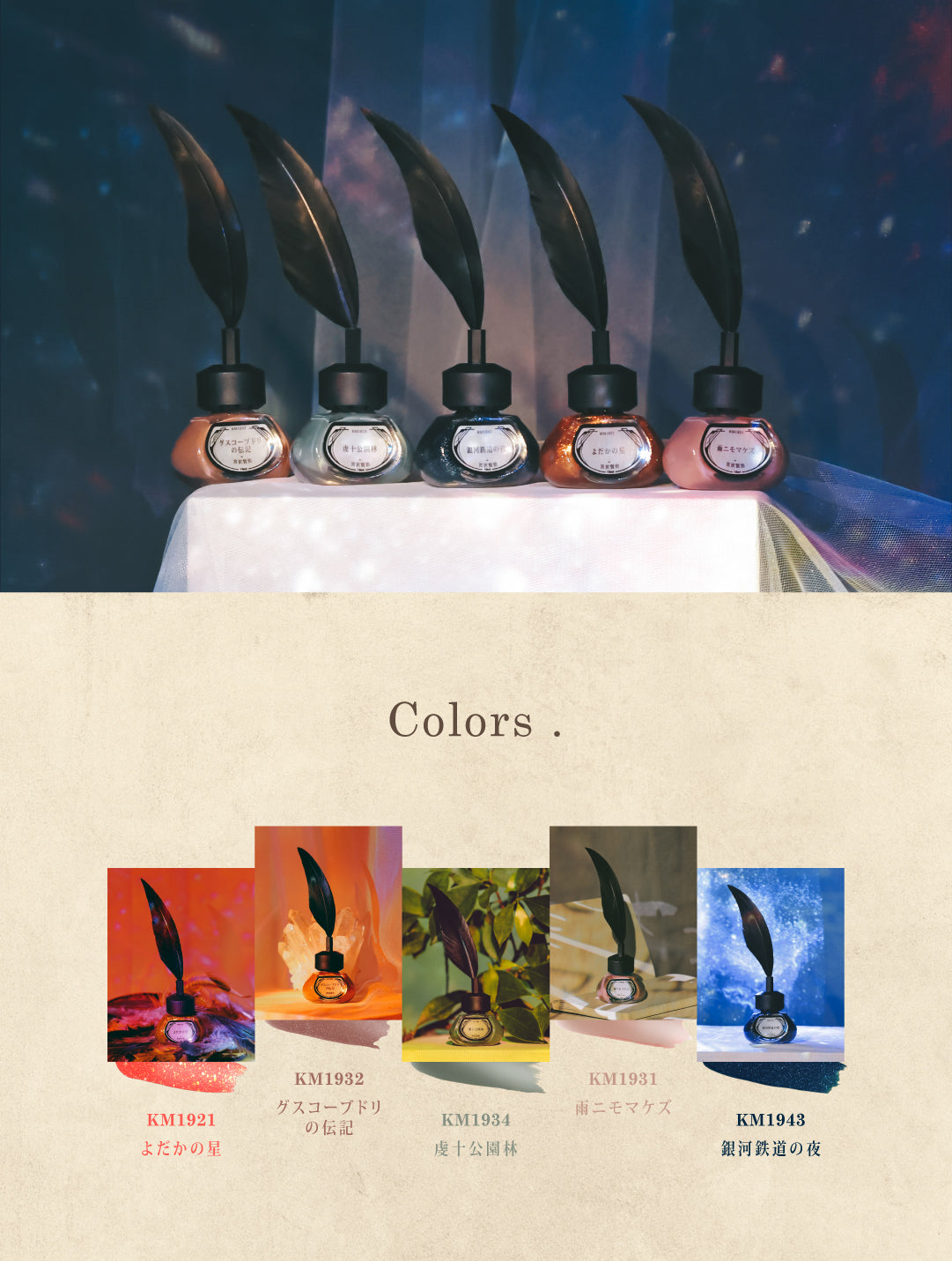 宮沢賢治の物語を、ネイル瓶に詰め込む。