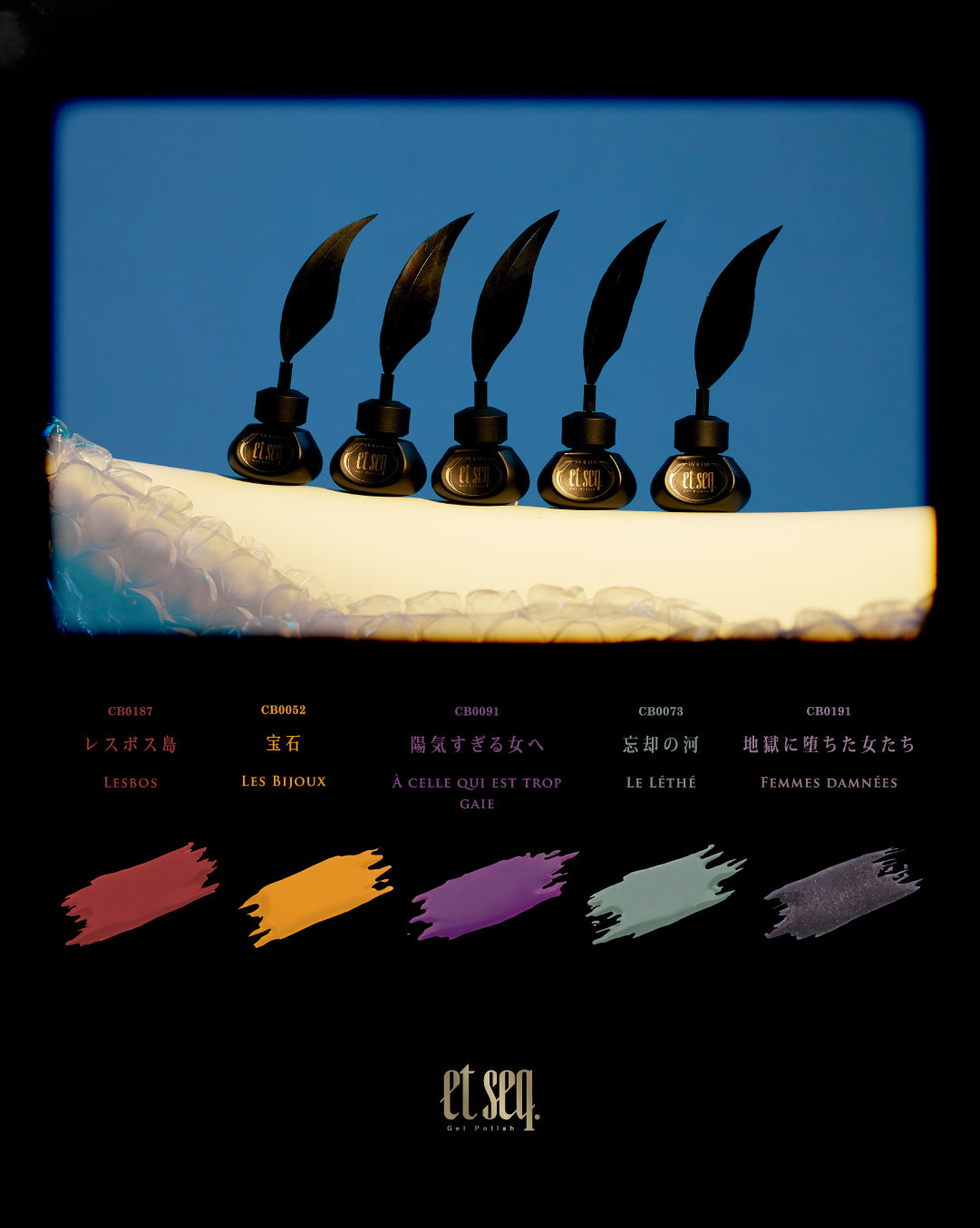 ボードレール『悪の華』詩篇の概念を汲み取った、五つのカラージェル