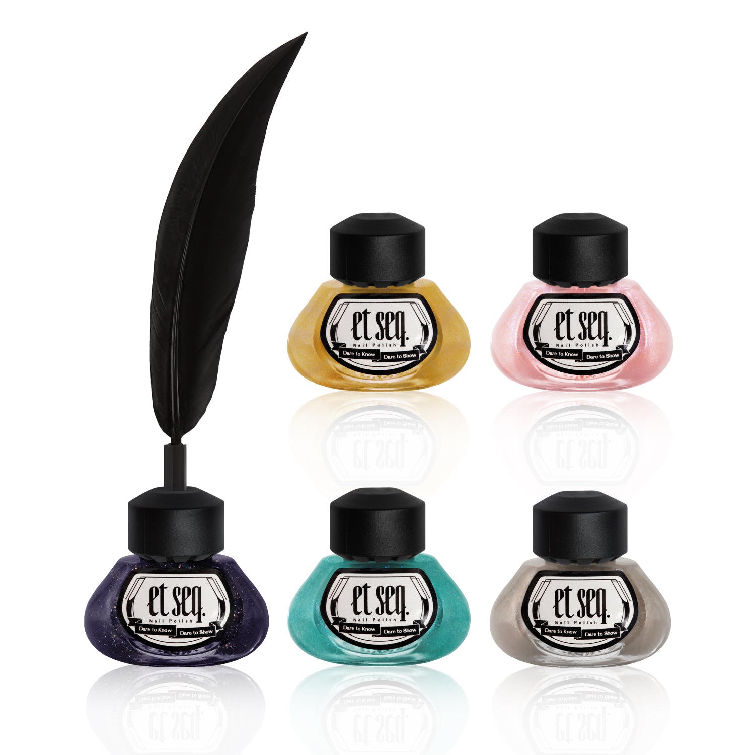 【ギフトBOX付き】凪良ゆう五色セット【送料無料】 - et seq.（エセク）羽根ペンネイルポリッシュ - マニキュア